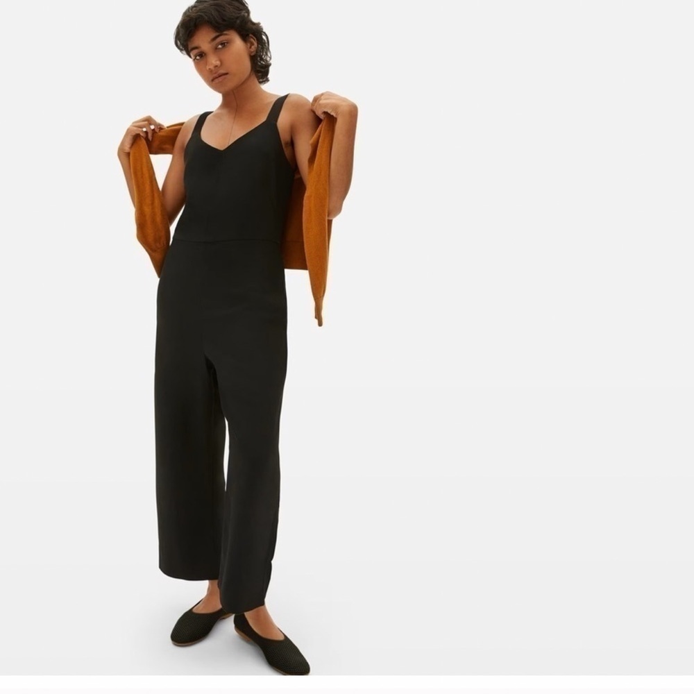 Everlane The Japanese GoWeave Slip Jumpsuit in Black